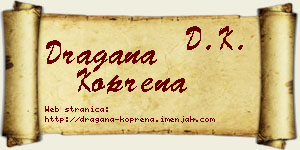 Dragana Koprena vizit kartica